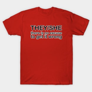 Pronouns: THEY/SHE - there is no excuse to get it wrong *custom* T-Shirt